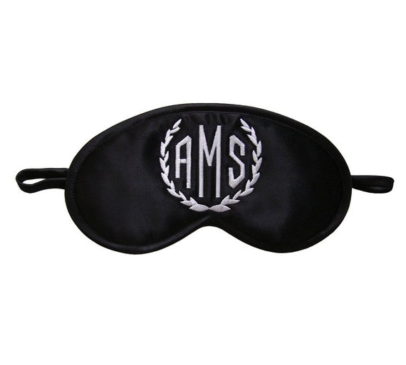 Monogrammed sleep sale mask