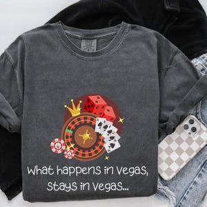 Camiseta engraçada de jogo de azar – Camiseta amante de cassino – Camiseta gráfica de noite de pôquer – Camiseta humorística de jogo de cartas unissex, camiseta com cores confortáveis, camiseta de Las Vegas