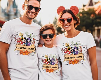 Maglietta di Halloween Disney, Maglietta di Topolino e Amici Spettrali, Maglietta di Halloween di Topolino Boo, Maglietta Spettrale Disney, Maglietta Zucca Disney, Disney personalizzata