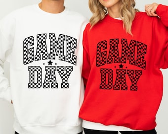 Game Day Sweatshirt - Cute Tailgating Crewneck Pullover - Football Tailgate Outfit - Cozy Sports Fan Fall Boho Unisex Crewneck shirt hoodie