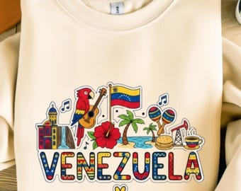 Venezuelan Flag Hoodie, Hispanic Heritage Tee, Venezuela Sweat, Libre Latinx Tshirt,  Latino Flag Gift, Chingona Tee, Hispanic Mom Outfit