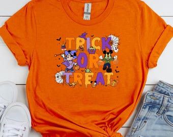 Disney Halloween Shirt, trick or treat mickey shirt, Mickey Boo Halloween Shirt, Disney Spooky Shirt, Disney Pumpkin Shirt, disney trick tee