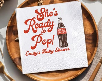 She’s Ready To Pop Baby Shower Sample Paper Napkins
