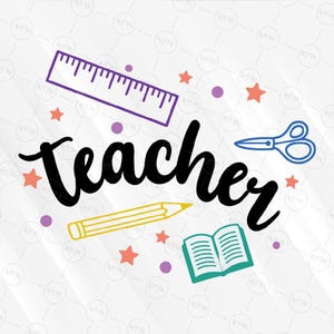 Teacher Teach Love Inspire PNG, School Teacher Sublimation, Inspirational Educator Digital Download