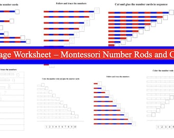 Montessori Number Rods and Number Cards Activity Booklet – Printable Montessori Math Resources