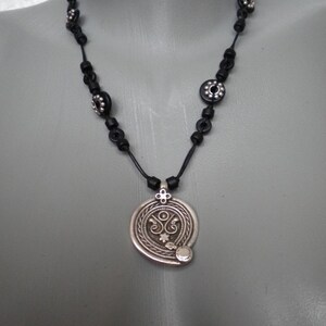 Vintage Style Pendant Ceramic Beads Necklace