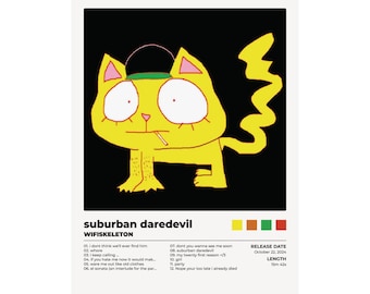 WifiSkeleton Suburban Daredevil アルバムポスター サテンポスター