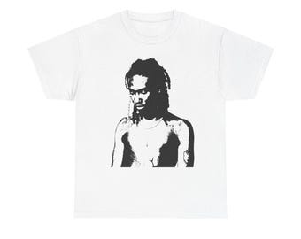 Osamason Looking down Graphic Tee | Underground Rapper | Underground Rap Shirt | Gift For Music Fans | Black White Stencil Photo Print