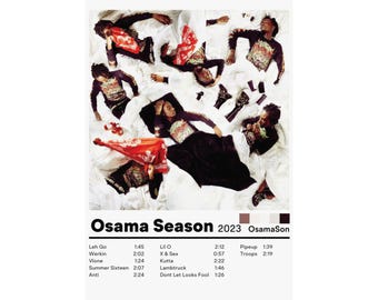 Osamason Osama Season アルバムポスター、ウォールアートプリント、音楽ポスター、アルバムカバーアートプリント、音楽愛好家へのギフト