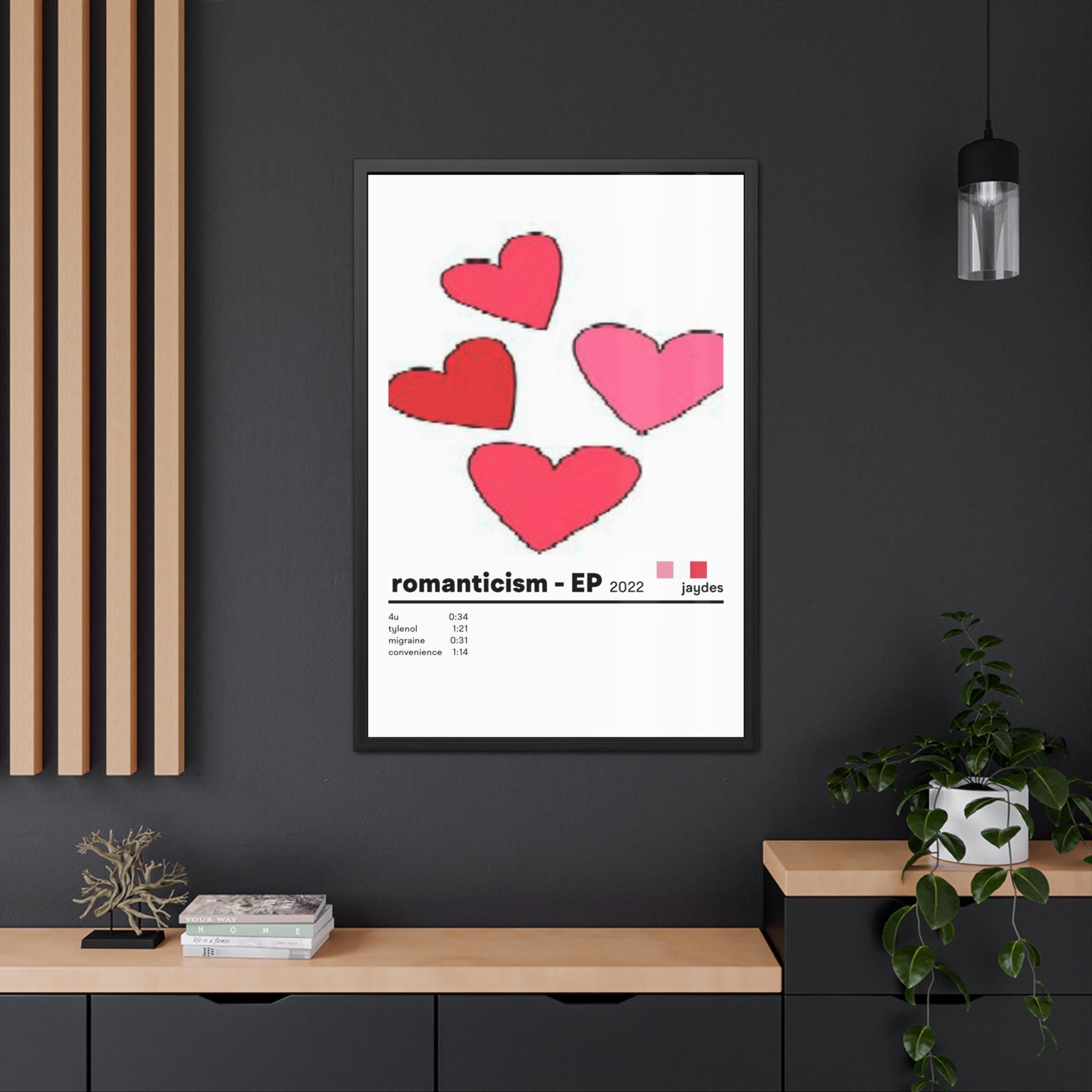 レゲエ絵画 ( Peaceful loves ) Jaydes Romanticisim Framed Poster, Music Album Art Print