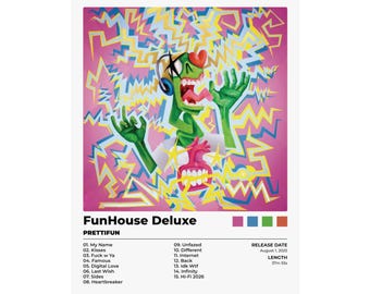 Prettifun Funhouse Deluxe Poster | Underground Rap Wall Art | Hip Hop Music Gift | Poster | Satin Print | Music Bedroom Decor