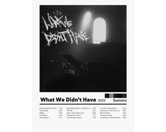Summrs What We Didn't Have Poster | Pluggnb Rap Wall Art | Underground Rap Print | Hip Hop Music Gift | Satin Poster | Music Bedroom Decor