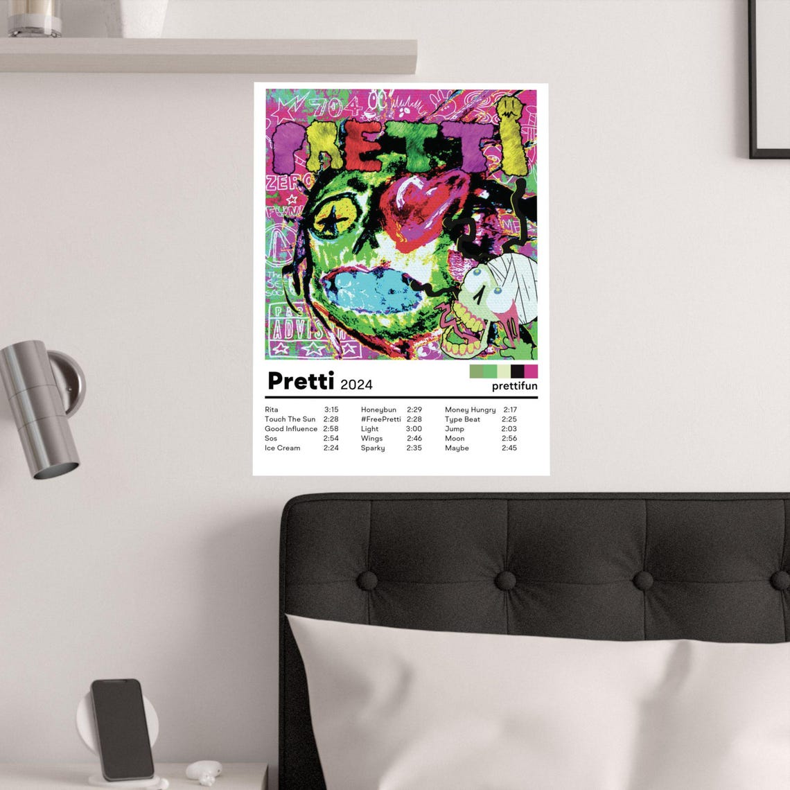 Prettifun Pretti Album Poster, Wall Art Print, Home Decor, Music Poster ...