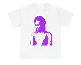 Osamason Purple Graphic Tee | Underground Rapper | Underground Rap Shirt | Gift For Music Fans | Black White Stencil Photo Print