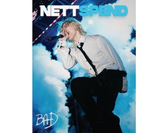 Póster de Nettspend / Arte mural de rap / Lámina de rap underground / Regalo de música hip hop / Póster satinado / Decoración musical para dormitorio