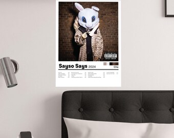 Album Poster, Che Sayso Says, Underground Rap Poster, Hip