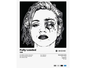 Album Poster, Che Fully Loaded EP, Underground Rap Poster, Hip Hop Music Art Print, Satin Poster, Music Lover Gift, Che Poster, Rage Rap