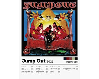 Osamason Jump Out アルバムポスター - サテンポスター (210gsm)、音楽ファンへのギフト、ウォールアート装飾、ユニークなアルバムアートワーク、Osamason ポスター