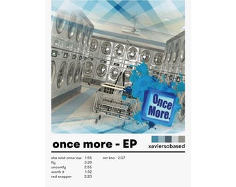 Xaviersobased Once More、アンダーグラウンドラップポスター、ヒップホップミュージックアートプリント、サテンポスター、音楽愛好家へのギフト