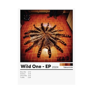 Fakemink Wild One Ep gerahmtes Poster, Wandkunst Druck, Wohnkultur, Musik Poster, Album Cover Kunstdruck, Geschenk für Musikliebhaber