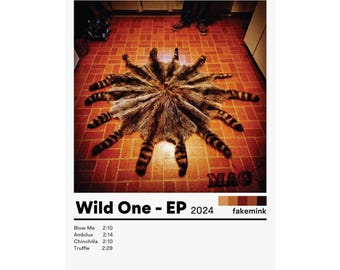 Fakemink Wild One EPポスター、ウォールアートプリント、ホームデコレーション、音楽ポスター、アルバムカバーアートプリント、音楽愛好家へのギフト