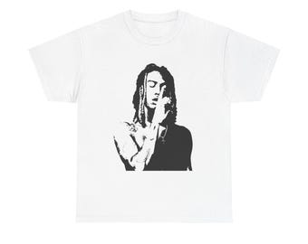 Osamason Portrait Graphic Tee | Underground Rapper | Underground Rap Shirt | Gift For Music Fans | Black White Stencil Photo Print