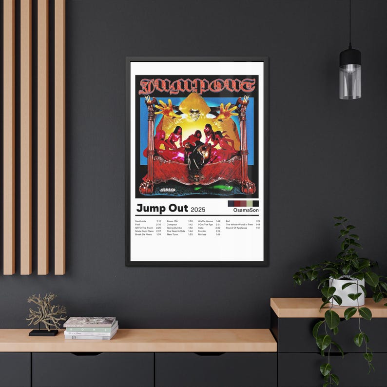 Osamason Jump Out Framed Album Poster Music Lover Gift Wall Art Osamason Jump Out Framed Album Poster Music Lover Gift Wall Art