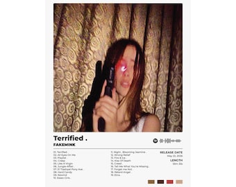 Fakemink Terrified Album Poster, Wall Art Print, Home Decor, Music Poster, Album Cover Art Print, Gift for Music Lovers, Underground Rap