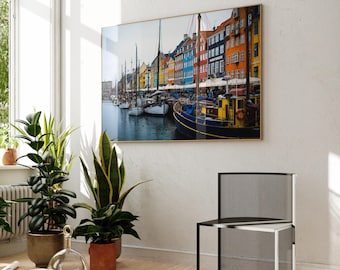 Nyhavn Copenhagen Print | Colourful Harbour Architecture | Fine Art Travel Photography