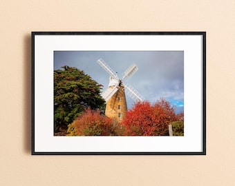 Callington Mill Print: Tasmania Autumn Landscape Photography