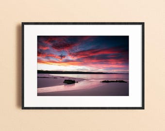 Hyams Beach Sunset Print: Jervis Bay Coastal Photography