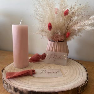 Marque-place acrylique personnalisé mariage baptême – Prénom invité – Élégant