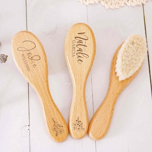 Personalised Christmas Newborn Hair Brush, Baby Girl Name Brush, Baby Shower Gift, Nursery 1st Birthday Gift, Baby Keepsake Gift for Baby