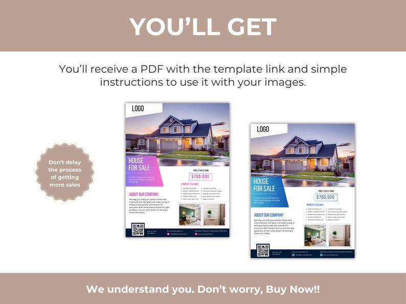 Editable Real Estate Flyer Template | Canva Brochure (digital Download ...