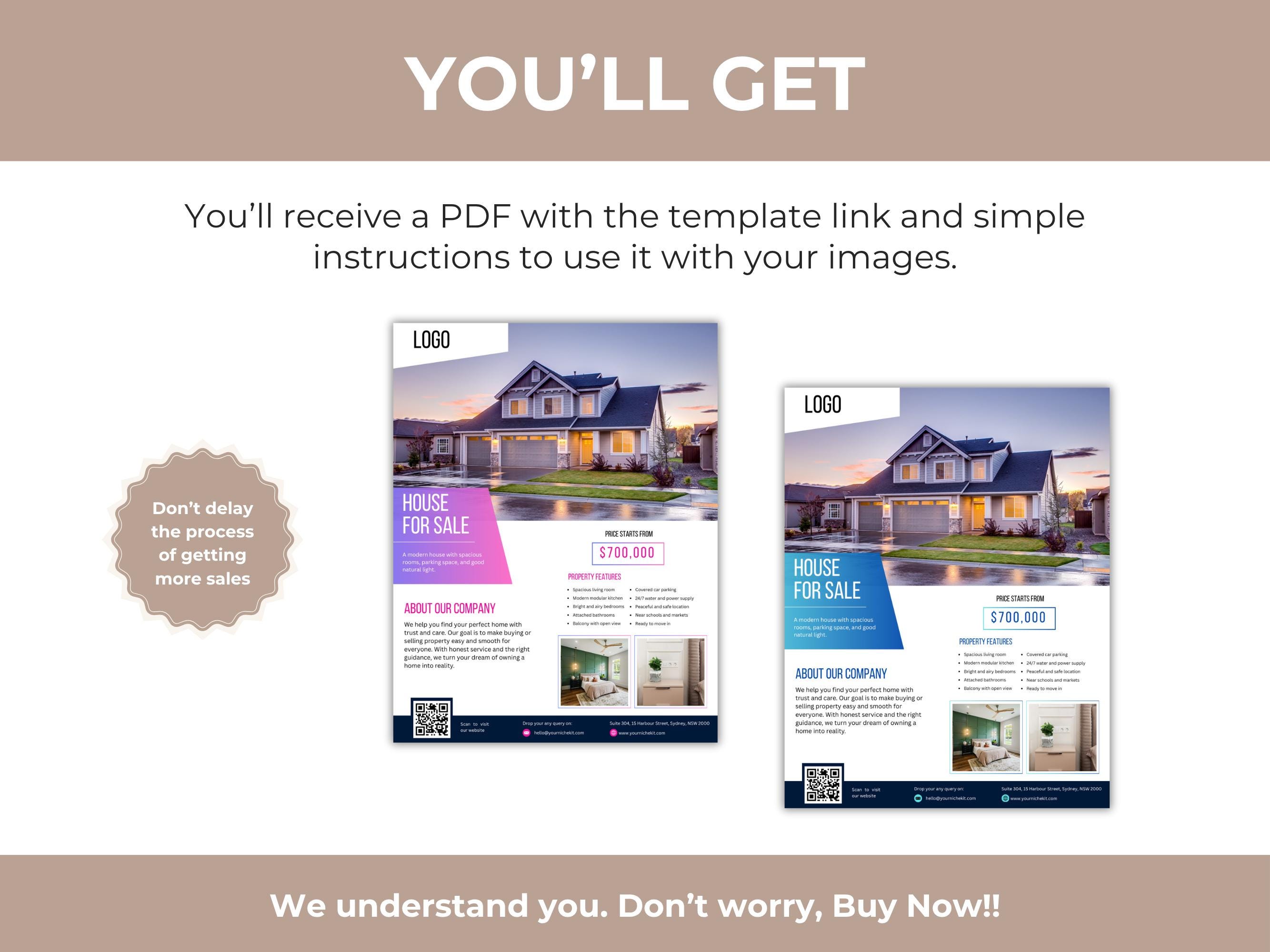 Editable Real Estate Flyer Template | Canva Brochure (digital Download ...