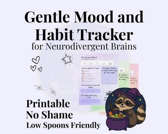 Gentle Mood & Habit Tracker Bundle • 3 Soft Colorways • Neurodivergent‑Friendly | Printable + GoodNotes PDF