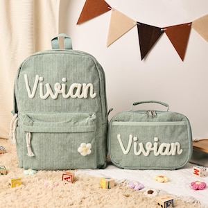 Custom Toddler Backpack, Custom Handmade Lunchbox Bag, Children's Name School Bag for Girls, Toddler Book Bag, Kids Backpack, Back to School