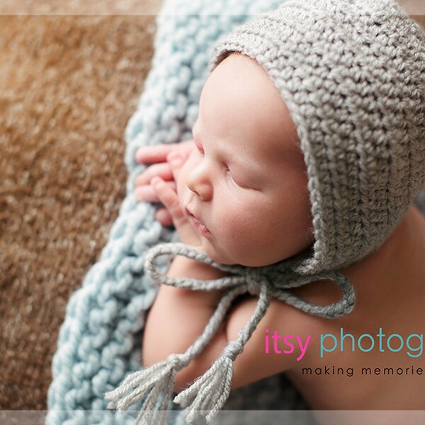 Classic Bonnet,Plain Newborn Baby Bonnet,Essential Newborn Bonnet,Basic Newborn Simple Bonnet,Girl Boy Neutral Photography Prop,Newborn Hat