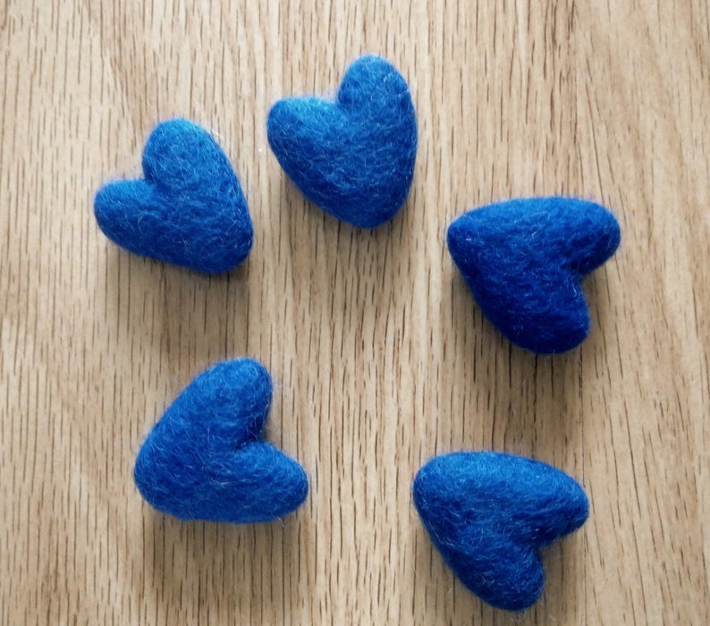 Wool Felt Heart in Dark Blue.Felt Heart Prop.Newborn Prop Blue Heart.Baby Photography Prop.Felt Hearts.Valentine Felt Heart,Small Heart Prop