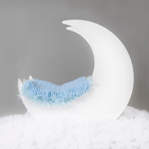 Moon Digital Backdrop,Newborn Background,White Moon Clouds Newborn Digital Overlay,Baby Boy Blue Blanket Grey Backdrop,Moon Digital Backdrop