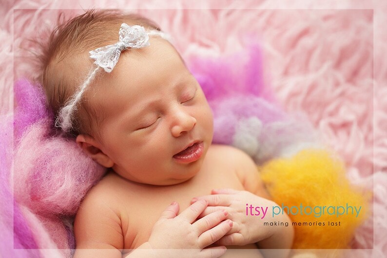 Dainty newborn toddler tieback photography prop,baby girl gift headband,pink grey toffee lace bow tieback prop,toddler tieback prop,RTS