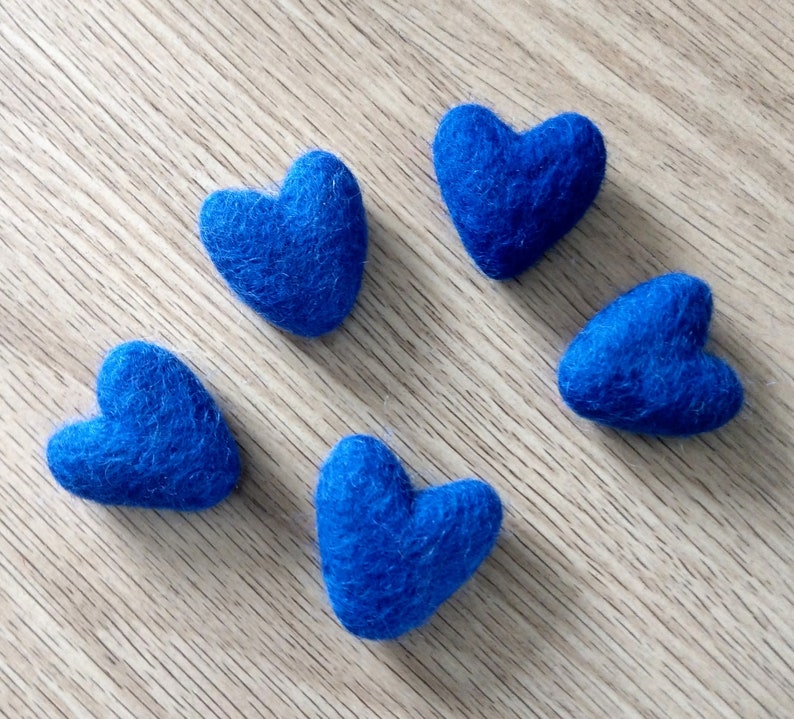 Wool Felt Heart in Dark Blue.Felt Heart Prop.Newborn Prop Blue Heart.Baby Photography Prop.Felt Hearts.Valentine Felt Heart,Small Heart Prop