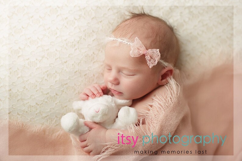 Dainty newborn toddler tieback photography prop,baby girl gift headband,pink grey toffee lace bow tieback prop,toddler tieback prop,RTS