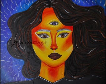 Third Eye Acrylic Painting on Canvas