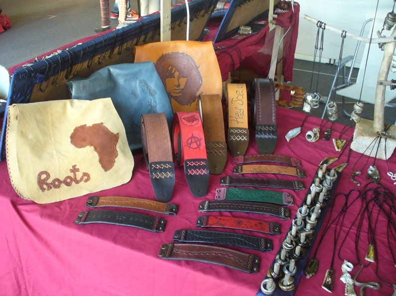 Handmade Red Leather Coin Purse.Mexican Punkalavera