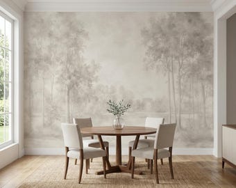 Neutrale Wald Tapete Peel Stick entfernbare Wandbild Landschaft Schlafzimmer Natur Dekor