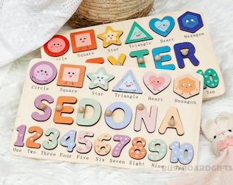 Custom name puzzle, baby boy and baby girl birthday gifts, decorations, gifts for girl, toddlers,educational
