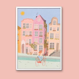 Poster con illustrazione digitale "Gita di primavera" A3 / A4 / A5