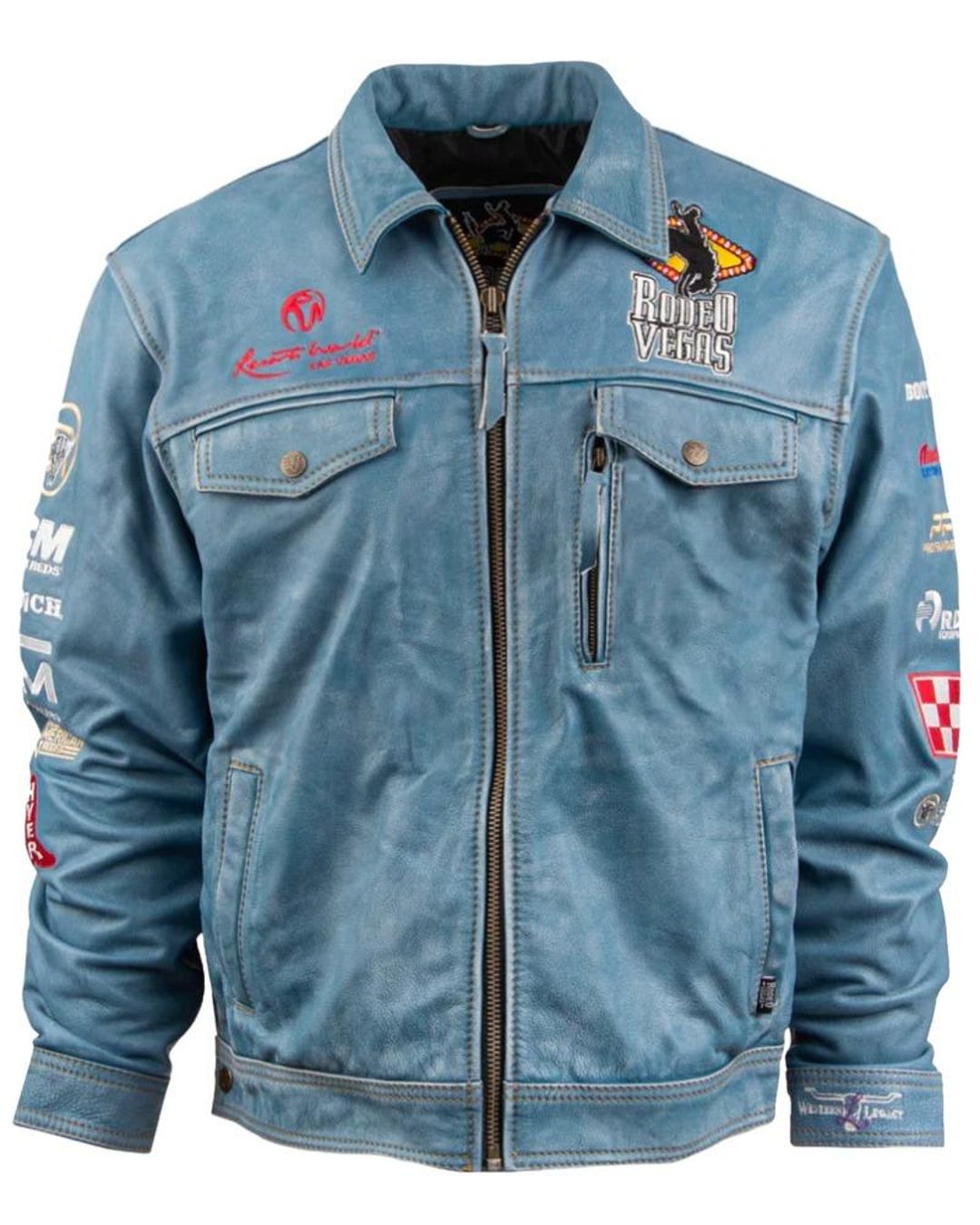 Handmade Leather Rodeo Cowboy Jacket Western Biker Style - Etsy