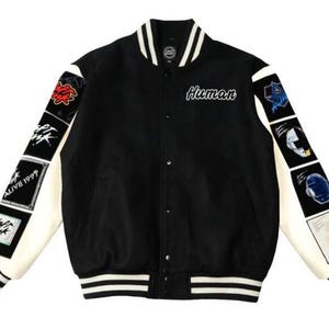 Daft Punk Varsity Jacket Wool & Leather Retro Streetwear